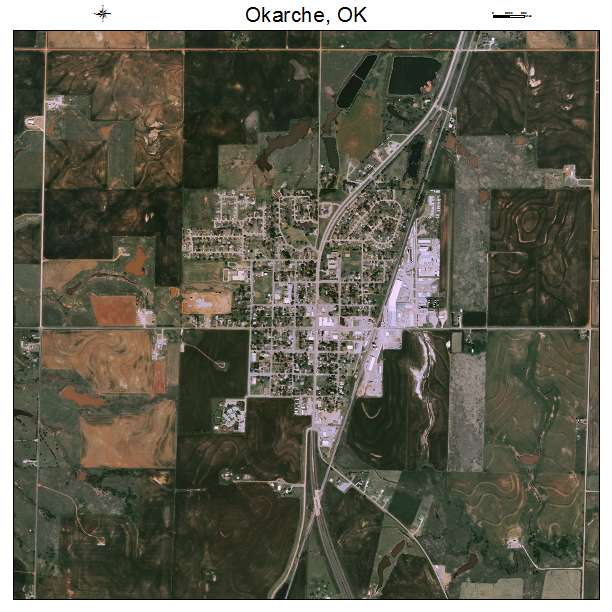 Okarche, OK air photo map