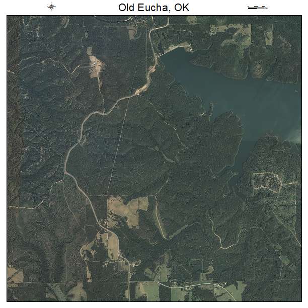 Old Eucha, OK air photo map