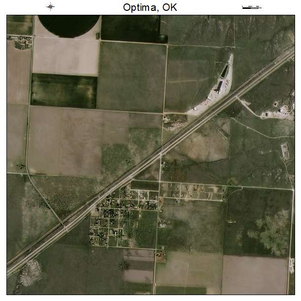 Optima, OK air photo map