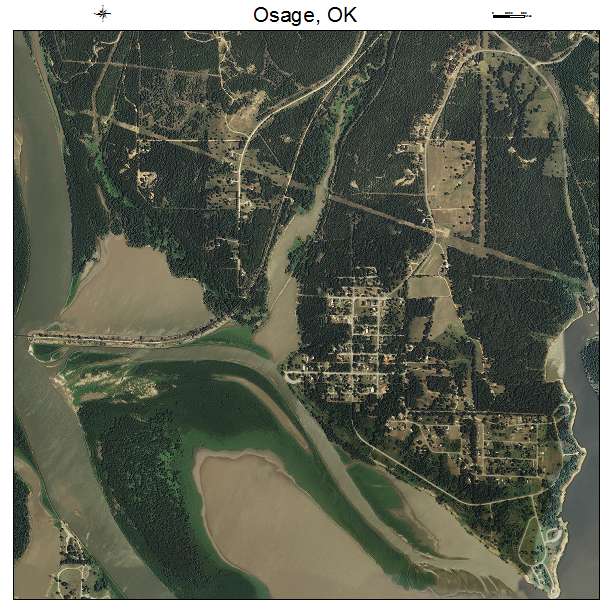 Osage, OK air photo map