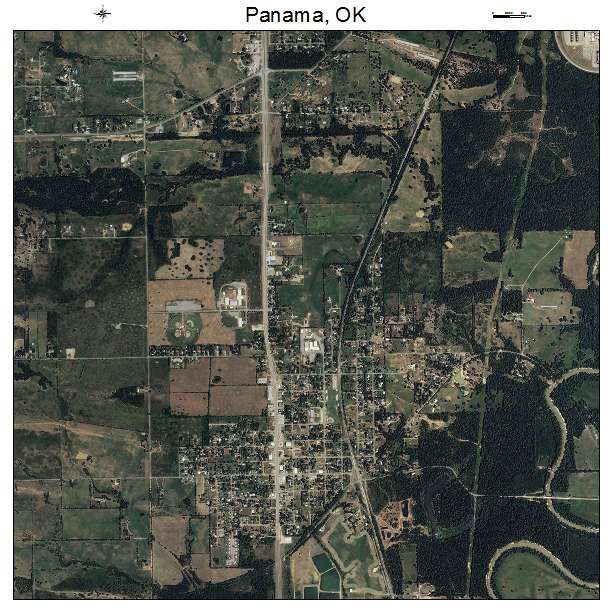 Panama, OK air photo map