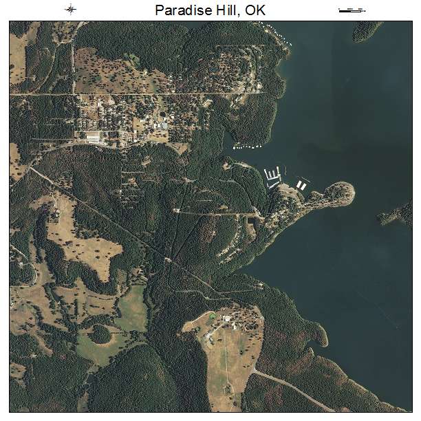 Paradise Hill, OK air photo map