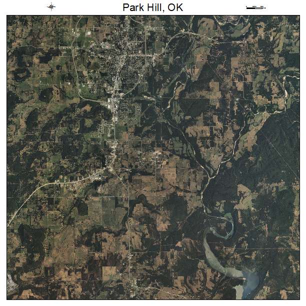 Park Hill, OK air photo map