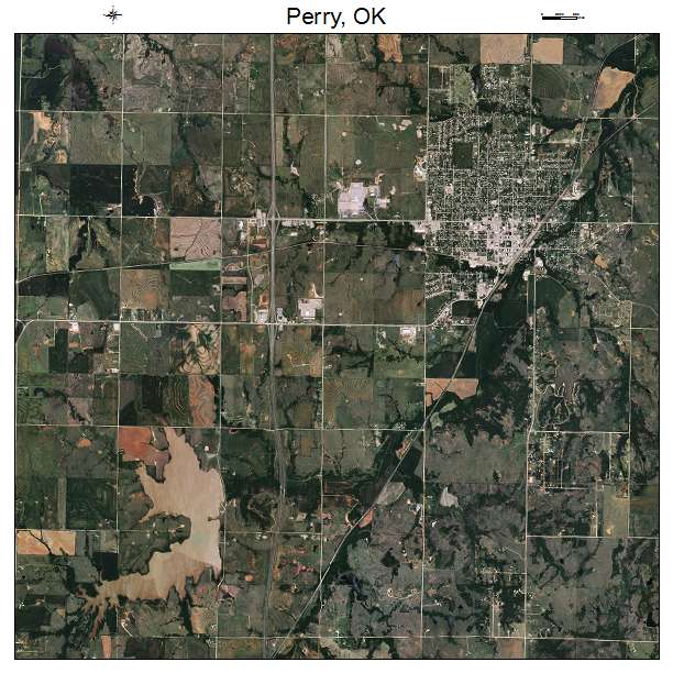 Perry, OK air photo map