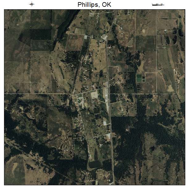 Phillips, OK air photo map