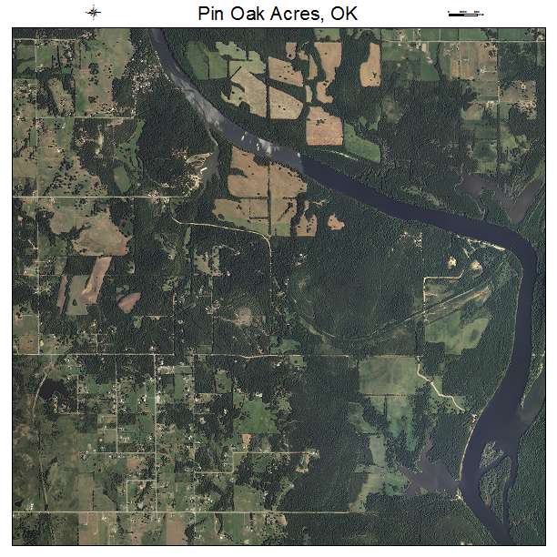 Pin Oak Acres, OK air photo map