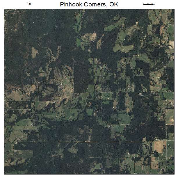 Pinhook Corners, OK air photo map