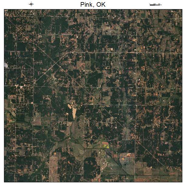 Pink, OK air photo map