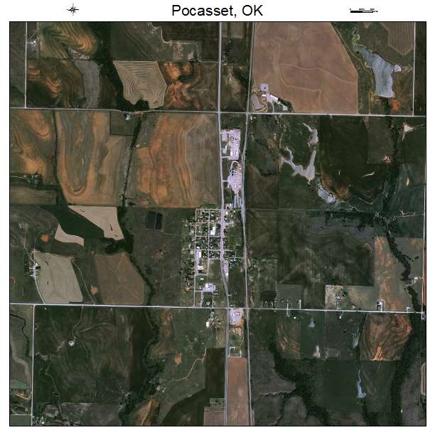 Pocasset, OK air photo map