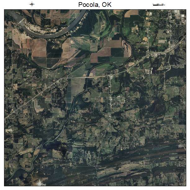 Pocola, OK air photo map