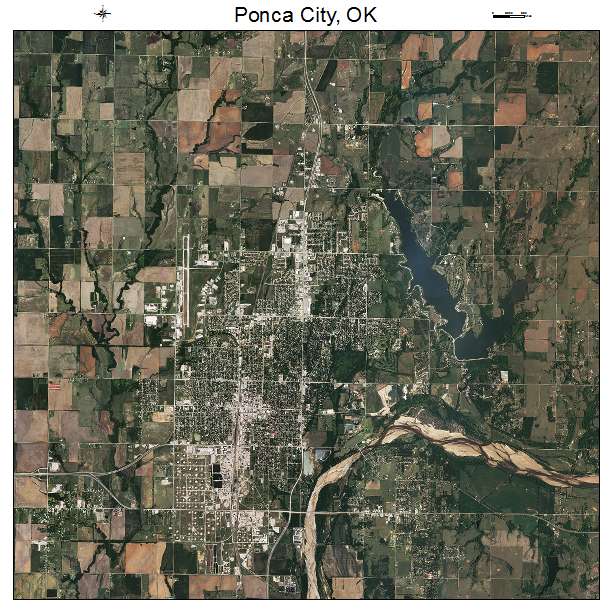 Ponca City, OK air photo map