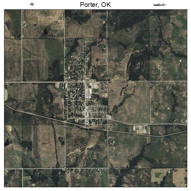 Porter, OK air photo map