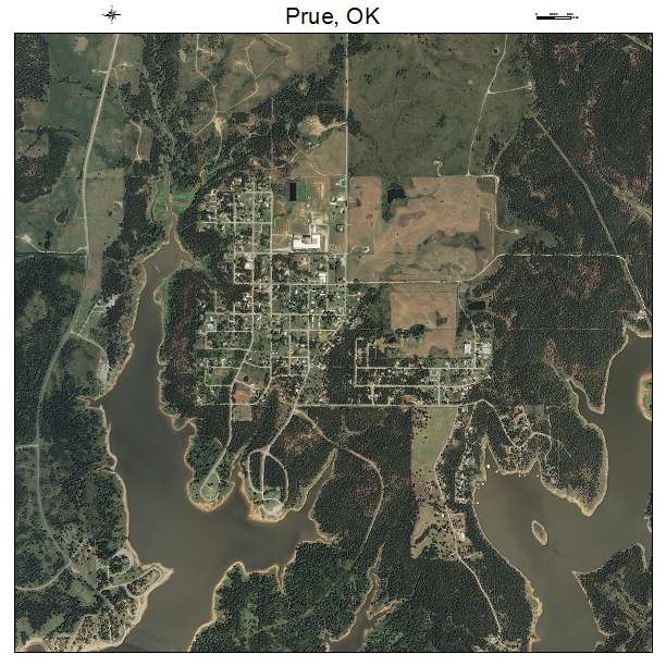 Prue, OK air photo map