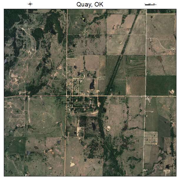 Quay, OK air photo map