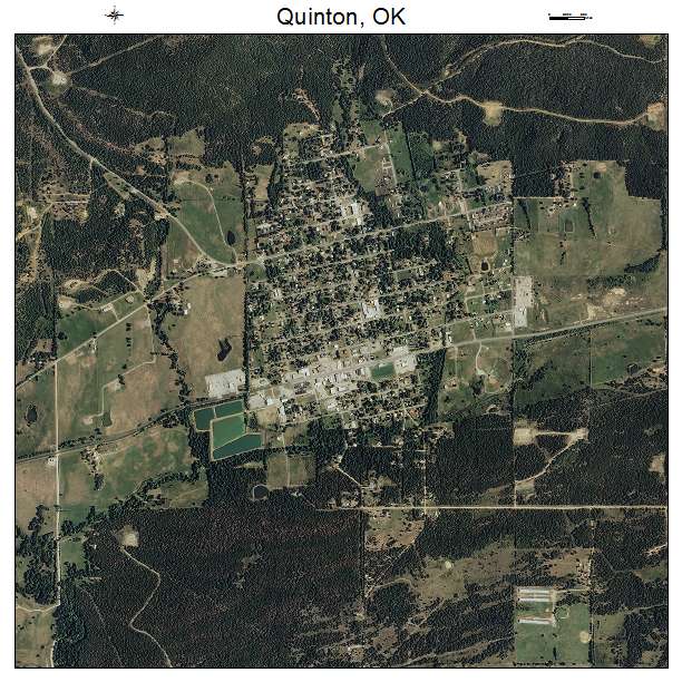 Quinton, OK air photo map
