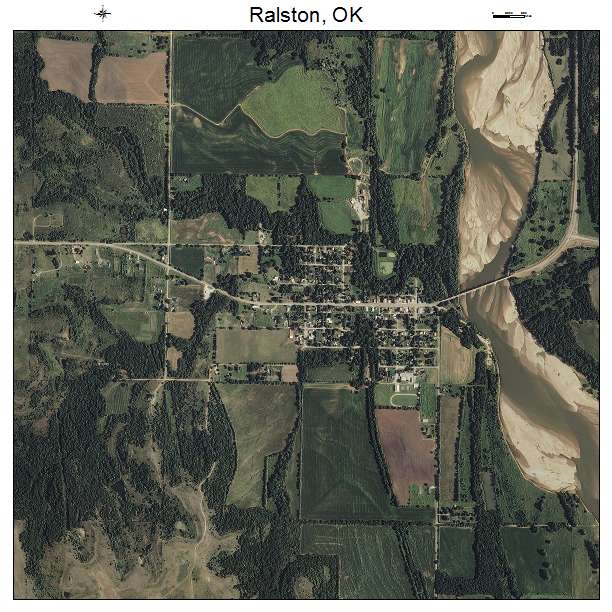 Ralston, OK air photo map