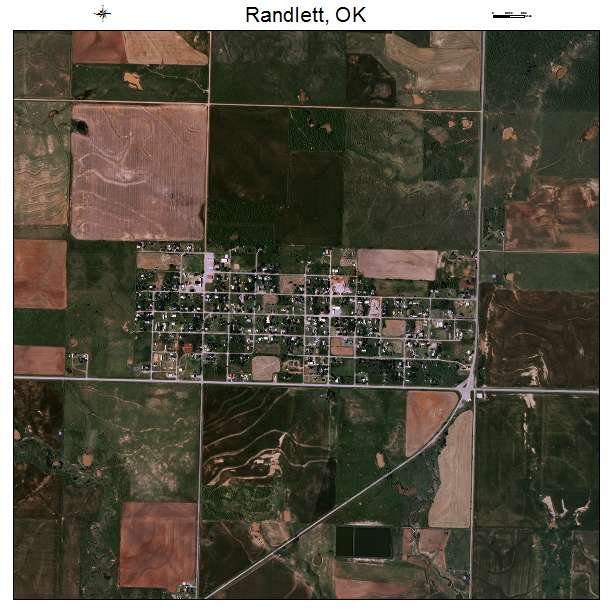 Randlett, OK air photo map