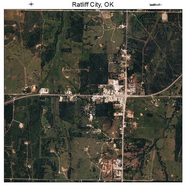 Ratliff City, OK air photo map