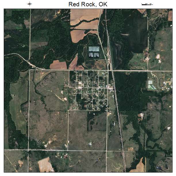 Red Rock, OK air photo map