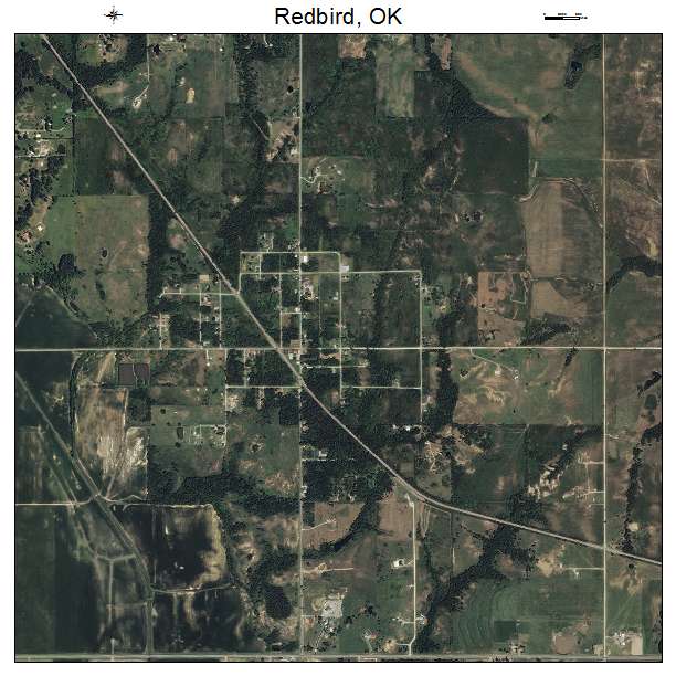 Redbird, OK air photo map