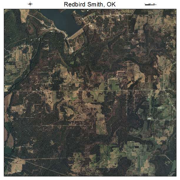 Redbird Smith, OK air photo map