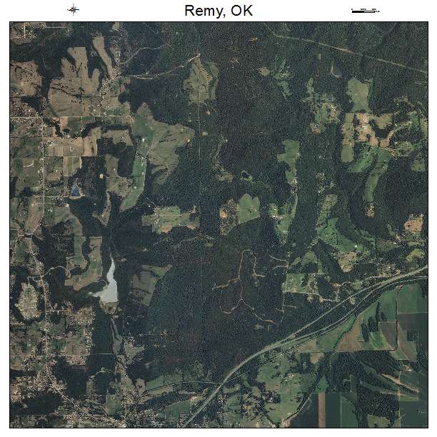 Remy, OK air photo map