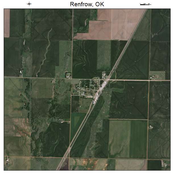 Renfrow, OK air photo map