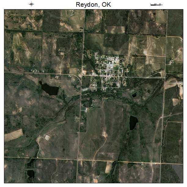 Reydon, OK air photo map