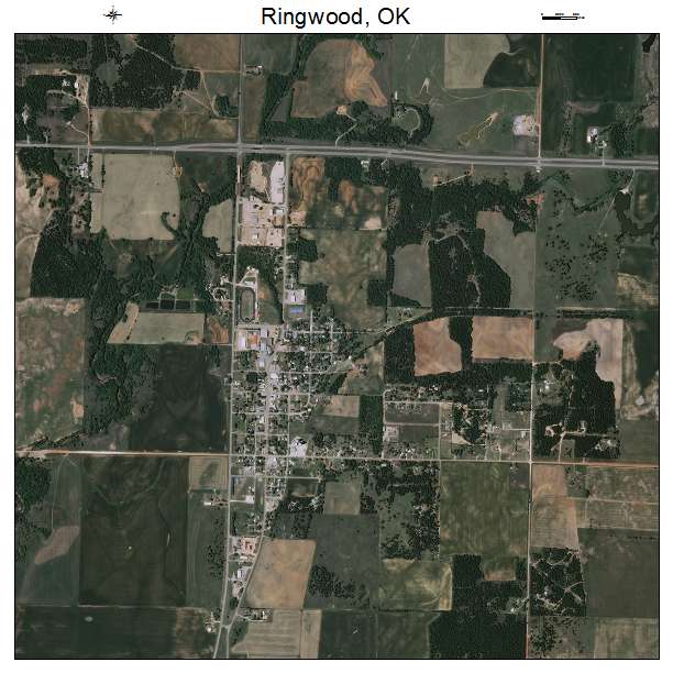 Ringwood, OK air photo map
