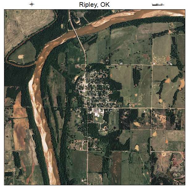 Ripley, OK air photo map