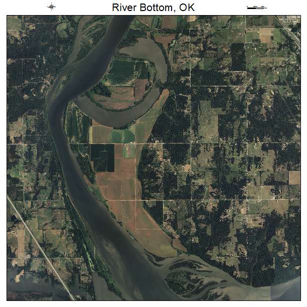 River Bottom, OK air photo map