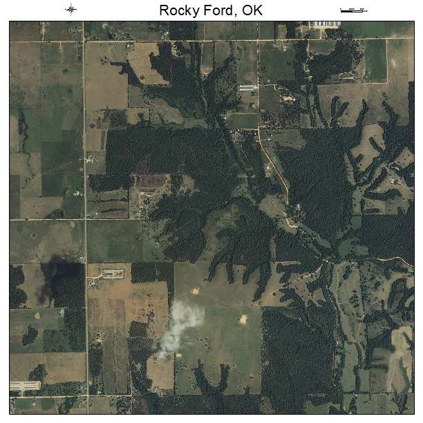 Rocky Ford, OK air photo map