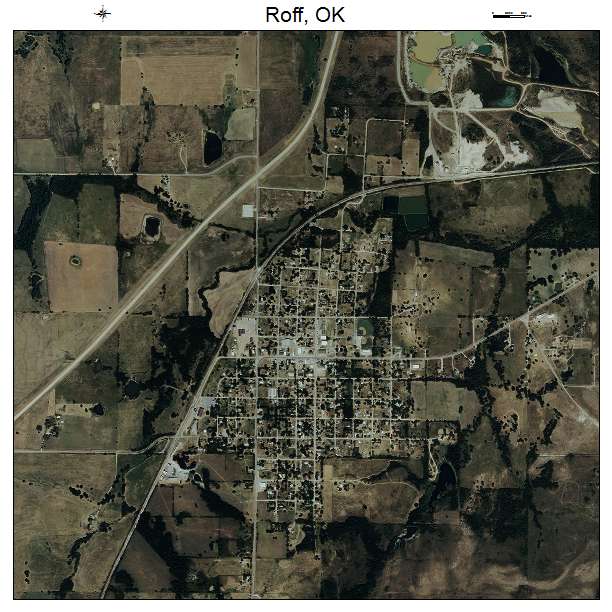 Roff, OK air photo map