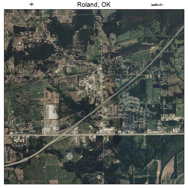Roland, OK air photo map