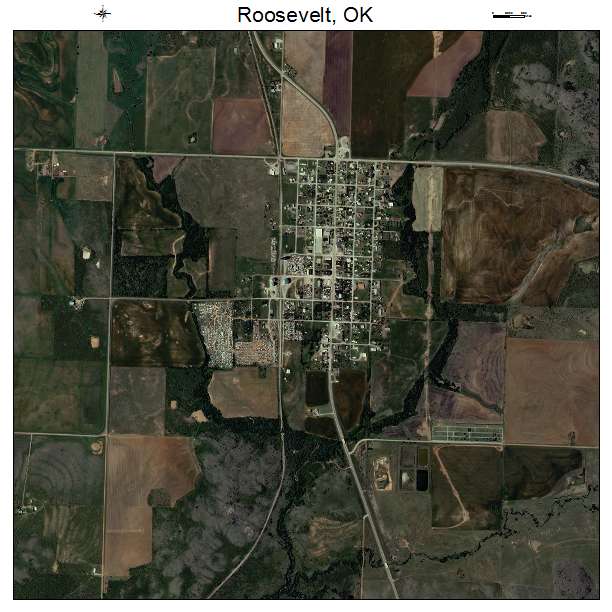 Roosevelt, OK air photo map