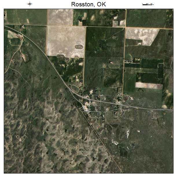 Rosston, OK air photo map