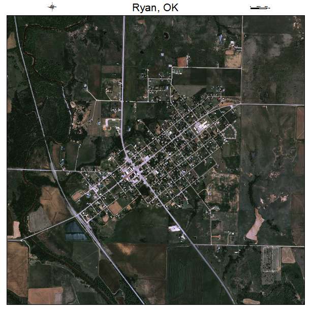 Ryan, OK air photo map