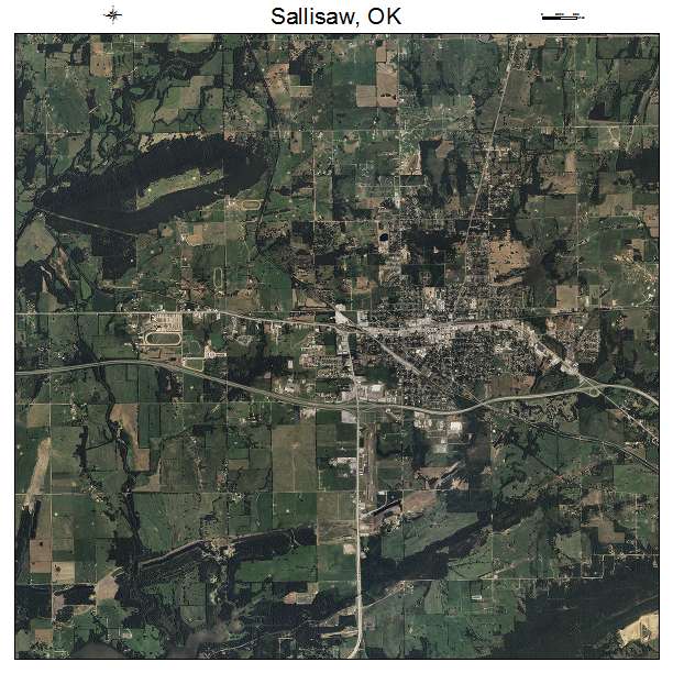 Sallisaw, OK air photo map