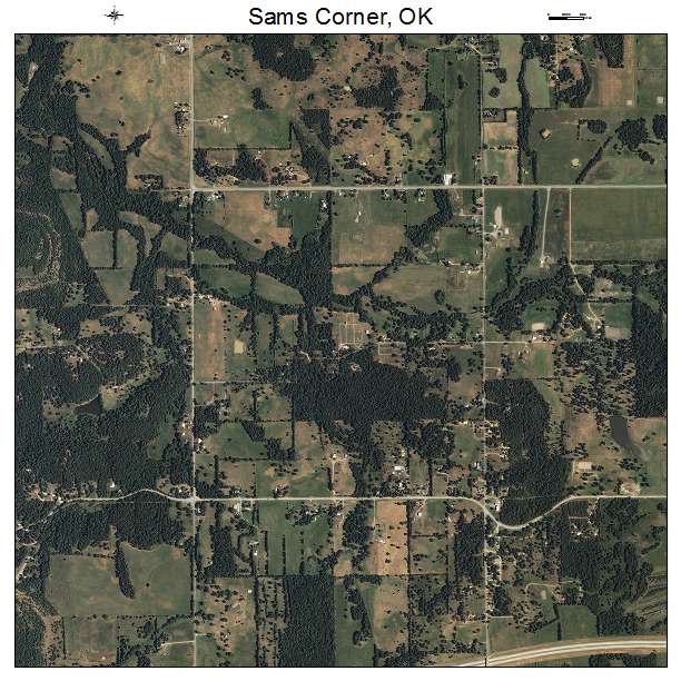 Sams Corner, OK air photo map
