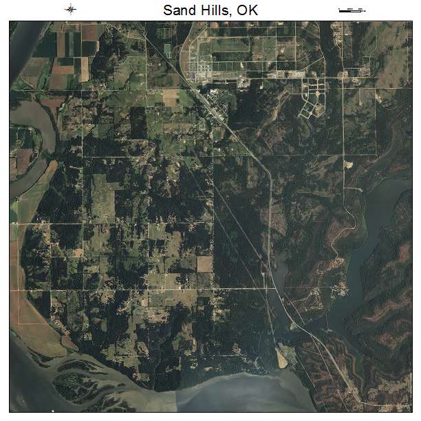 Sand Hills, OK air photo map