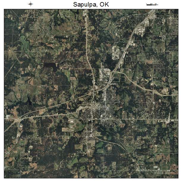 Sapulpa, OK air photo map