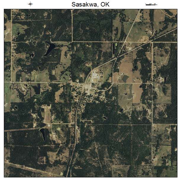 Sasakwa, OK air photo map