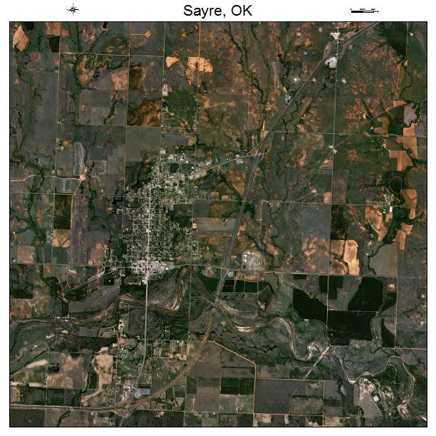 Sayre, OK air photo map