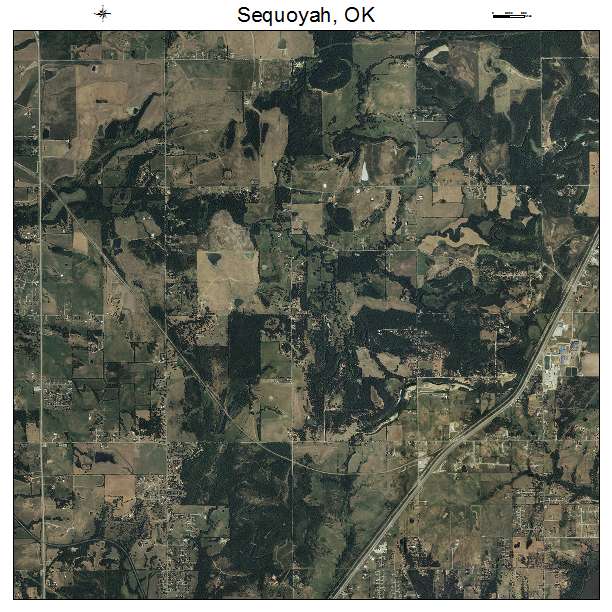 Sequoyah, OK air photo map