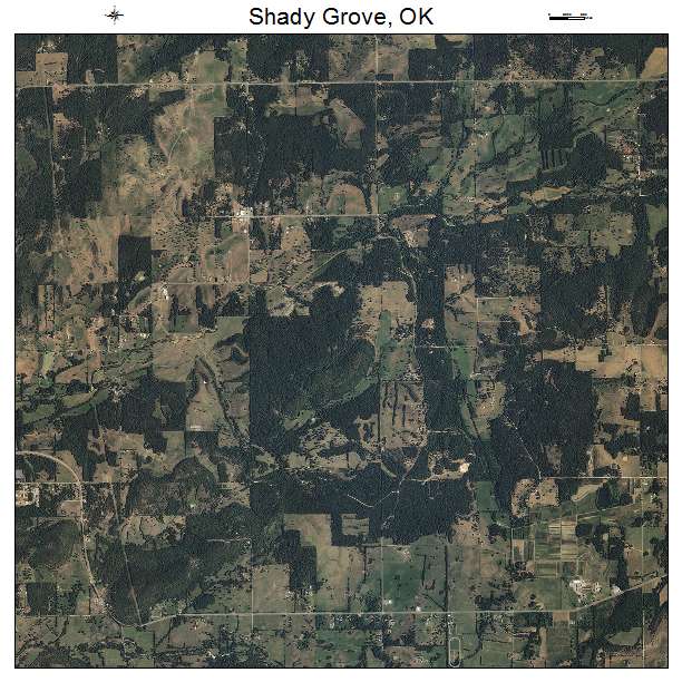 Shady Grove, OK air photo map