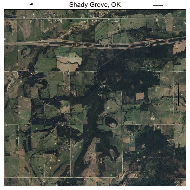 Shady Grove, OK air photo map