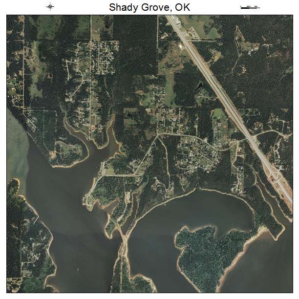 Shady Grove, OK air photo map