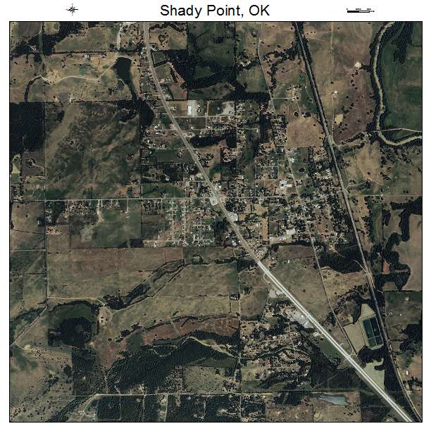 Shady Point, OK air photo map