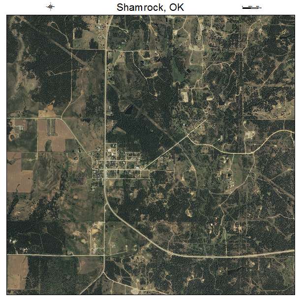 Shamrock, OK air photo map