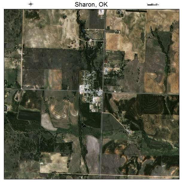 Sharon, OK air photo map